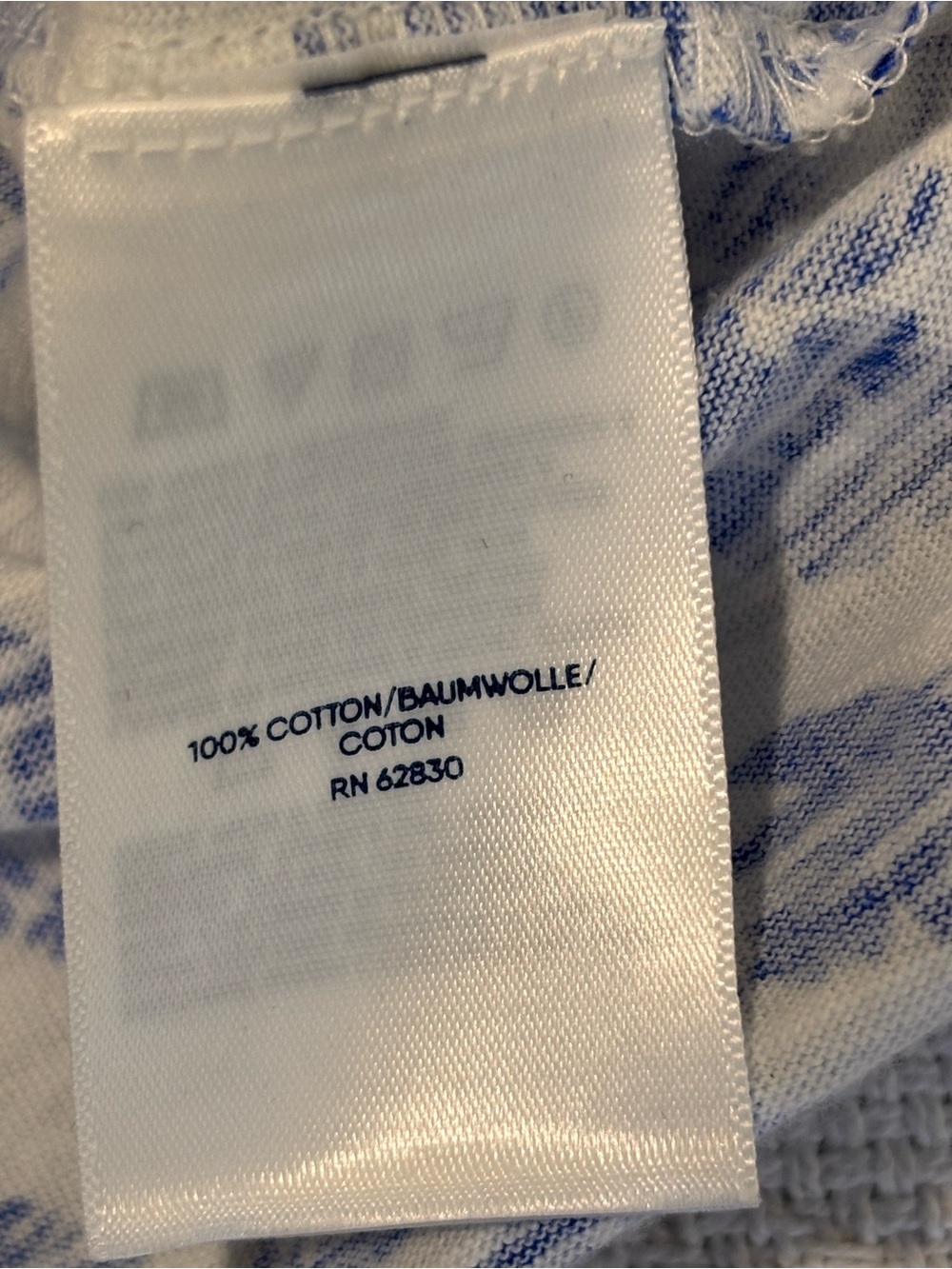 🔵Lands' End White Blouse with Royal Blue Floral Print - Picture 6 of 9